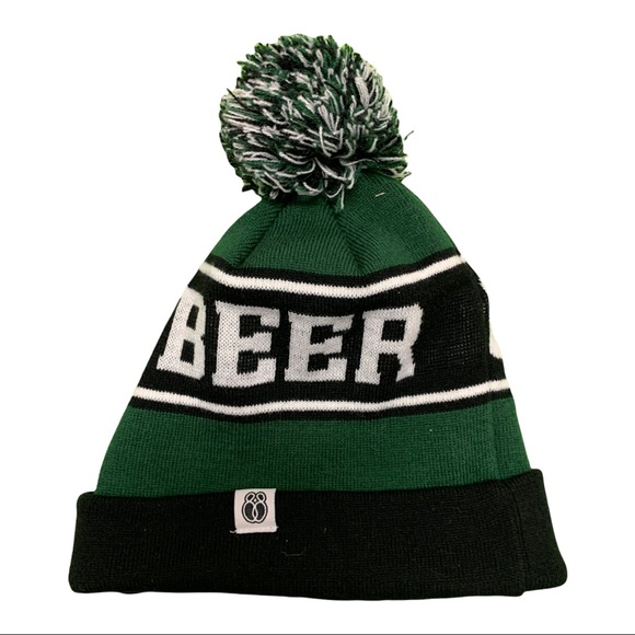 Vintage Caribou Beer Winter Toque Hat with Pom Pom - Picture 3 of 5